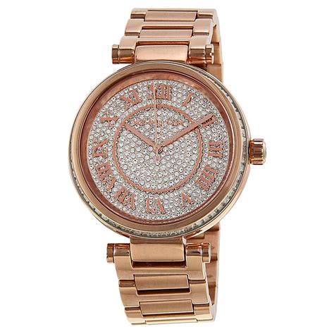 michael kors rose gold diamond crystal face watch|mk rose gold watch sale.